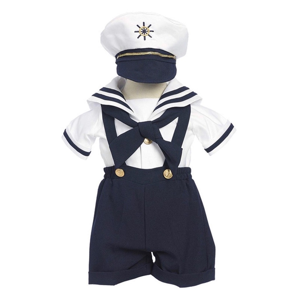 Navy and white sailor outfit